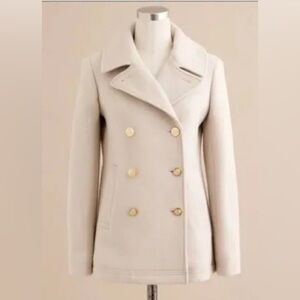 J.Crew Stadium Cloth Nelli Gori Majesty Wool Pea Coat